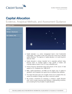 Capital Allocation