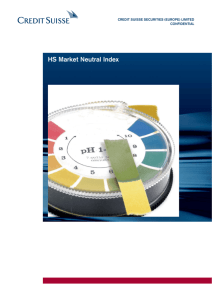 Credit Suisse HS Market Neutral Index