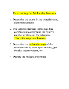 Determining the Molecular Formula