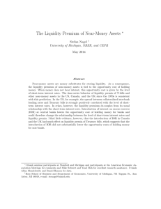 The Liquidity Premium of Near-Money Assets