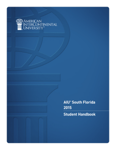 the AIU South Florida Student Handbook