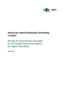 American InterContinental University, London Review for