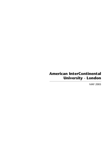 American InterContinental - University - London