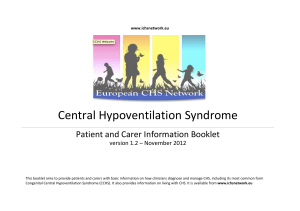 Central Hypoventilation Syndrome