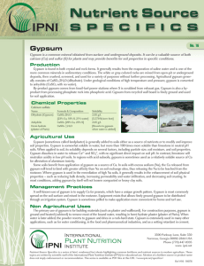 Gypsum - International Plant Nutrition Institute