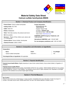 Calcium sulfate hemihydrate ScienceLab