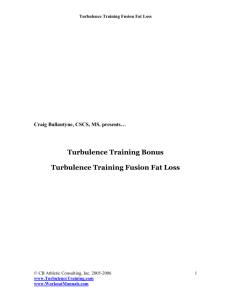 Turbulence Training Bonus Turbulence Training Fusion Fat Loss