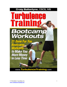 © CB Athletic Consulting, Inc. www.TurbulenceTraining.com
