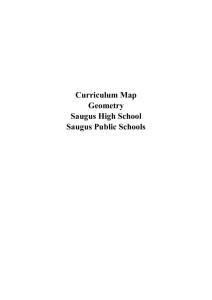 Geometry Curriculum Map CCSS
