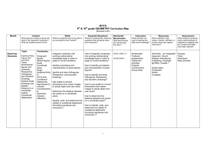 BCCS 9th & 10th grade GEOMETRY Curriculum Map