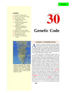30. genetic code