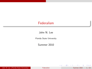 Federalism - Florida State University