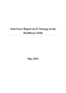 Task Force Report on IT Strategy in the Healthcare Field May 2011