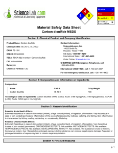 MSDS for Carbon disulfide