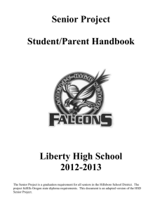 Senior Project Student/Parent Handbook