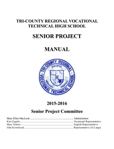 senior project manual - Tri-County Regional Vocational Technical