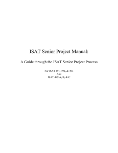 Senior Project Manual - Bachelor's Degree in Integrated Science