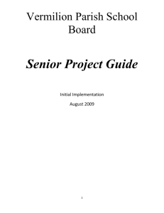 Senior Project Guide - Vermilion Parish School District