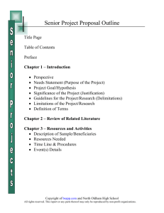 Scope, Limitations, and Delimitations