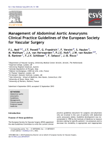 Management of Abdominal Aortic Aneurysms Clinical Practice
