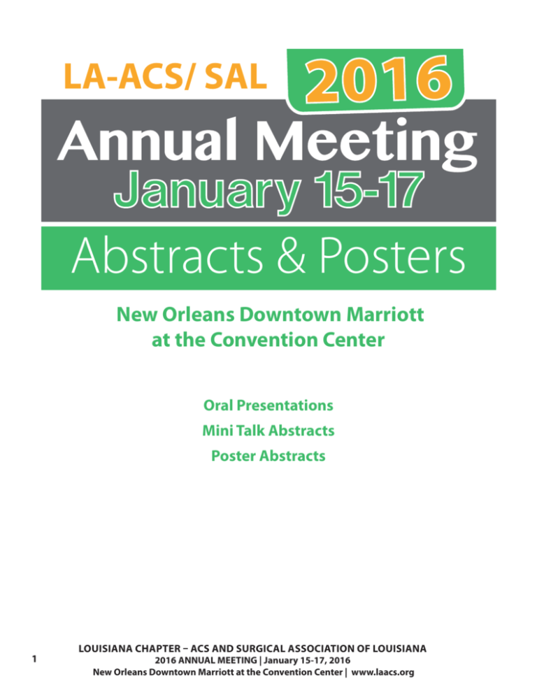 Abstracts & Posters LAACS