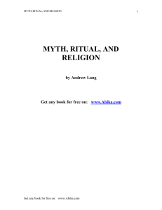 myth, ritual, and religion