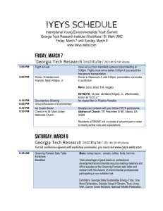 International Young Environmentalists Youth Summit Georgia Tech