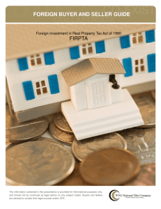 Foreign Buyer and Seller Guide FIRPTA
