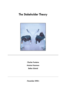 The Stakeholder Theory