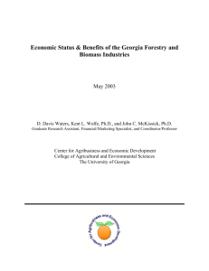 Economic Status & Benefits of the Georgia Forestry and Biomass