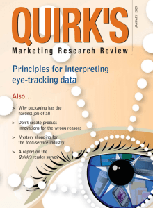 Marketing Research Review | January 2009