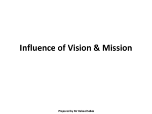 Influence of Vision & Mission