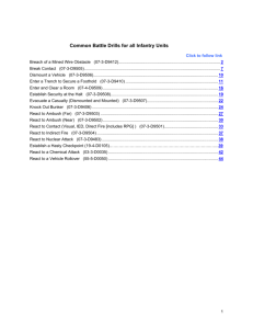 Common Infantry Battle Drills