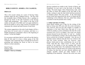 bible survey: joshua to 2 samuel