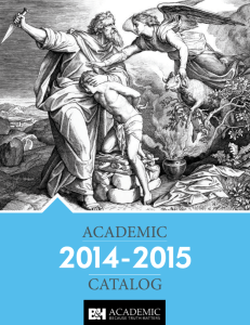 B&H 2014-2015 Academic Catalog - Riggins International Rights