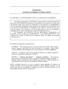 CHAPTER 2 ANTIGEN/ANTIBODY INTERACTIONS