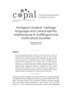 Immigrant students' heritage language and cultural identity