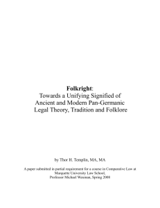 Folkright: Towards a Unifying Signified of Ancient