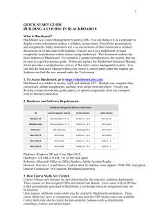 building a course in blackboard
