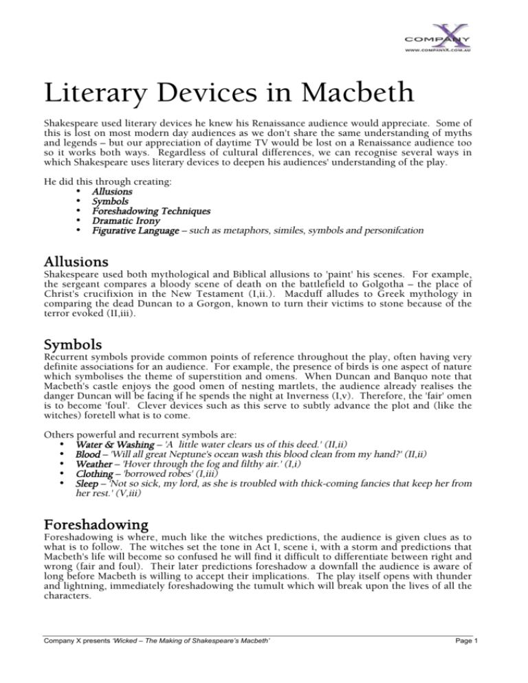 literary devices in macbeth act 1