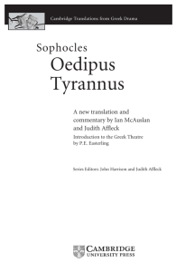 Oedipus Tyrannus - Cambridge University Press