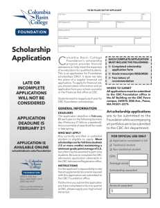 Scholarship Application - Columbia Basin College