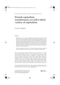 French capitalism transformed, yet still a third variety of capitalism