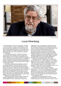Louis Nirenberg - The Abel Prize