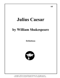 Julius Caesar - Teacher Pages