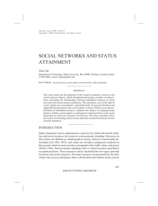 social networks and status attainment