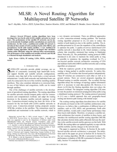 MLSR: a novel routing algorithm for multilayered satellite IP