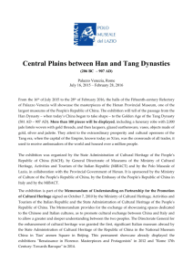 Central Plains between Han and Tang Dynasties