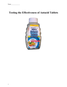 Testing the Effectiveness of Antacid Tablets
