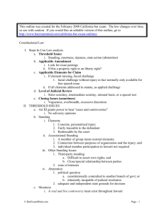 This outline was created for the February 2008 California bar exam